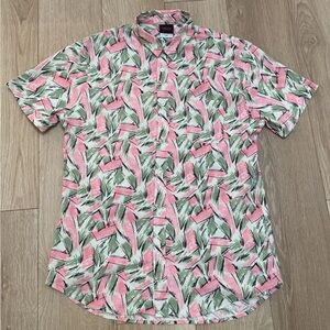 Netflix Stranger Things Jim Hopper Hawaiian Shirt Mens Large Button Up